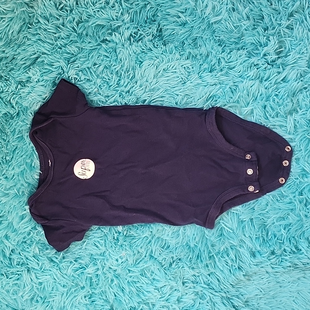 Carters 12m super cute Navy diaper shirt